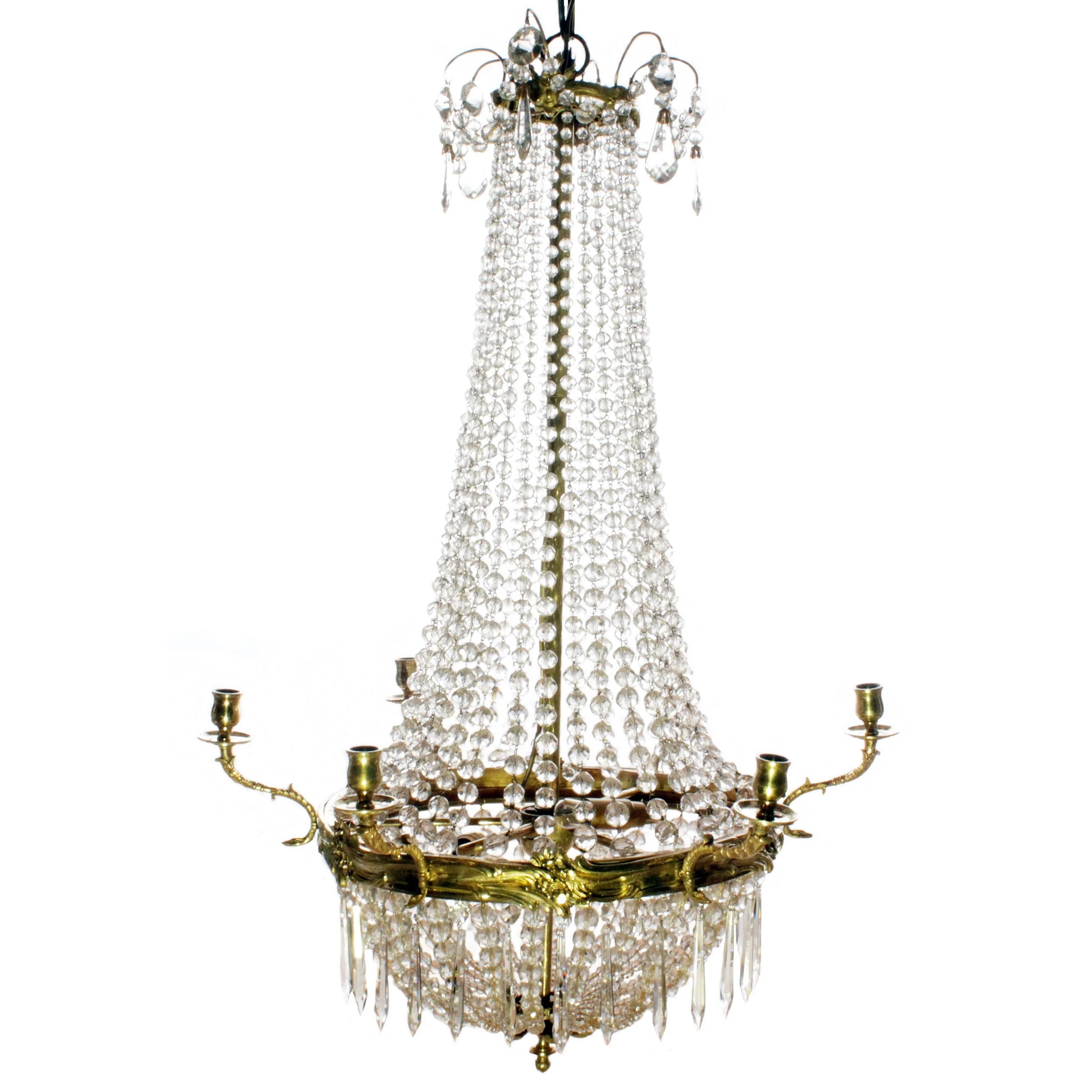 LJUSKRONA MED DRAG AV ROKOKO/ART NOUVEAU (SÅLD)