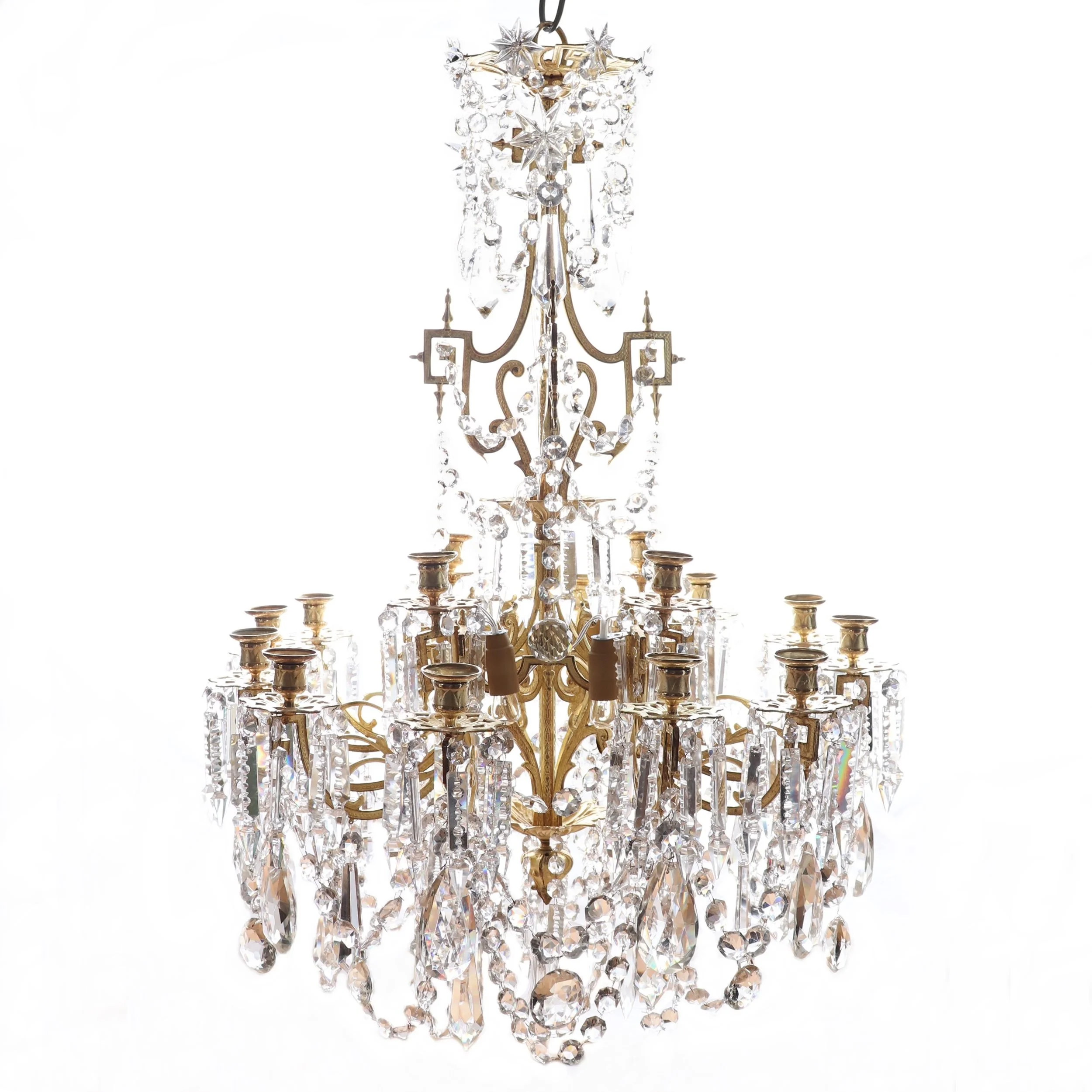 HÄRLIG OSKARIANSK LJUSKRONA