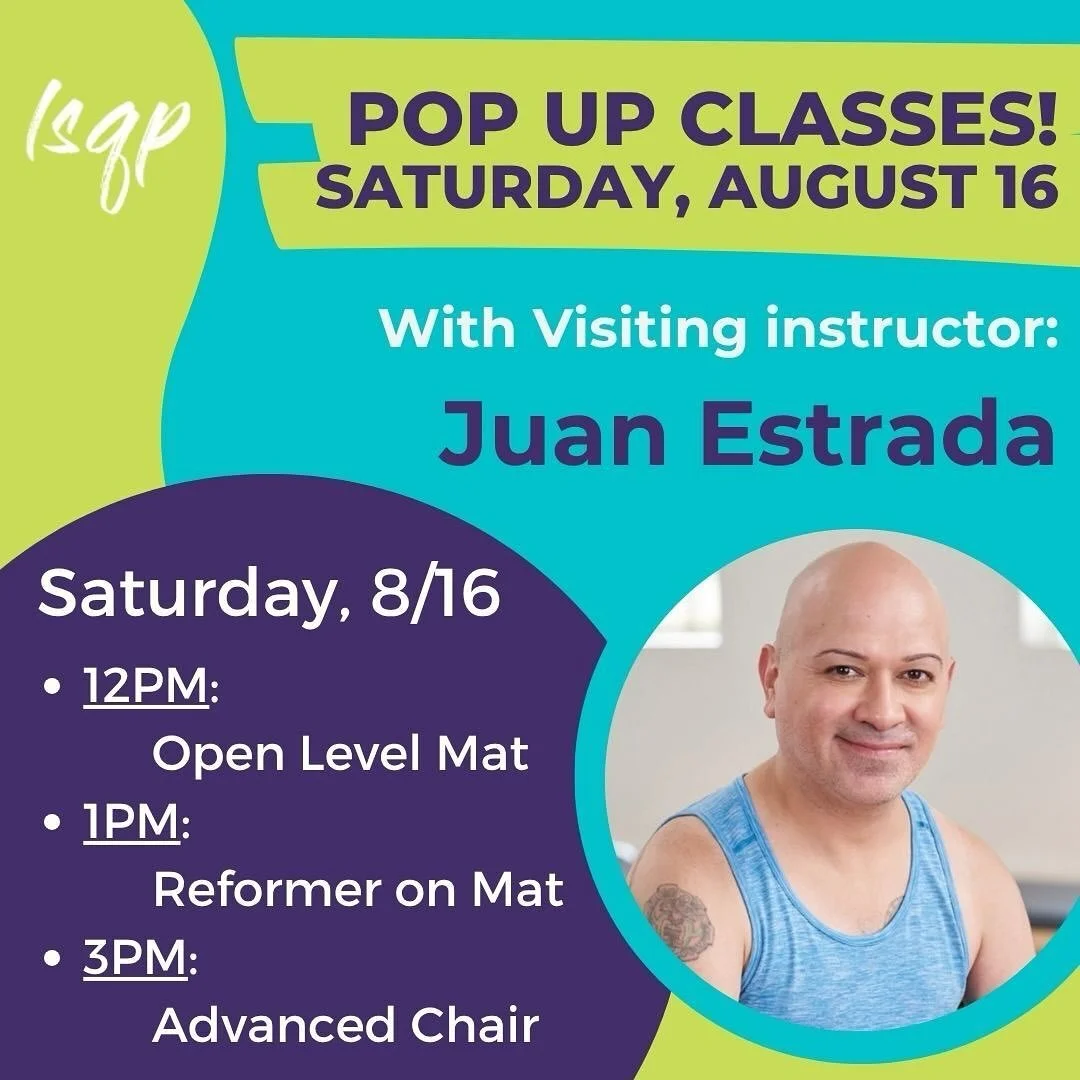 📣 EXCITING POP-UP CLASS ALERT!! ‼️ We are so excited to welcome Juan Estrada of @juanitonyc to join us at LSQP for one day only, teaching 3 pop-up classes! 

👏 Juan is joining us from New York and is a Master Instructor and Lead Teacher at Real Pil