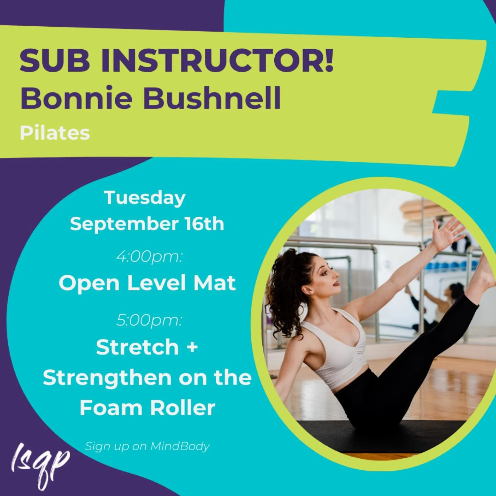 🎉 Bonnie is back!! @bonniebushnell will be here subbing for 2 classes next week on Tuesday, September 16th! Join in for a 4:00pm Open Level Mat and a 5:00pm Stretch and Strengthen on the Foam Roller 💪✨ 

Sign up on MindBody to join us here at the s