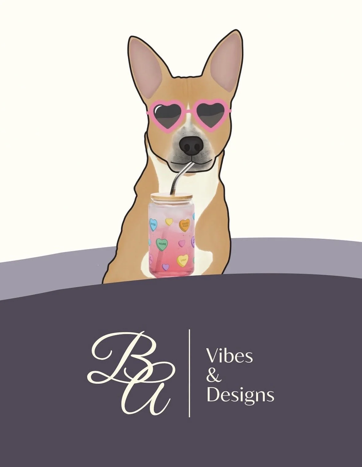 Logo of resident artist BA Vibes & Designs