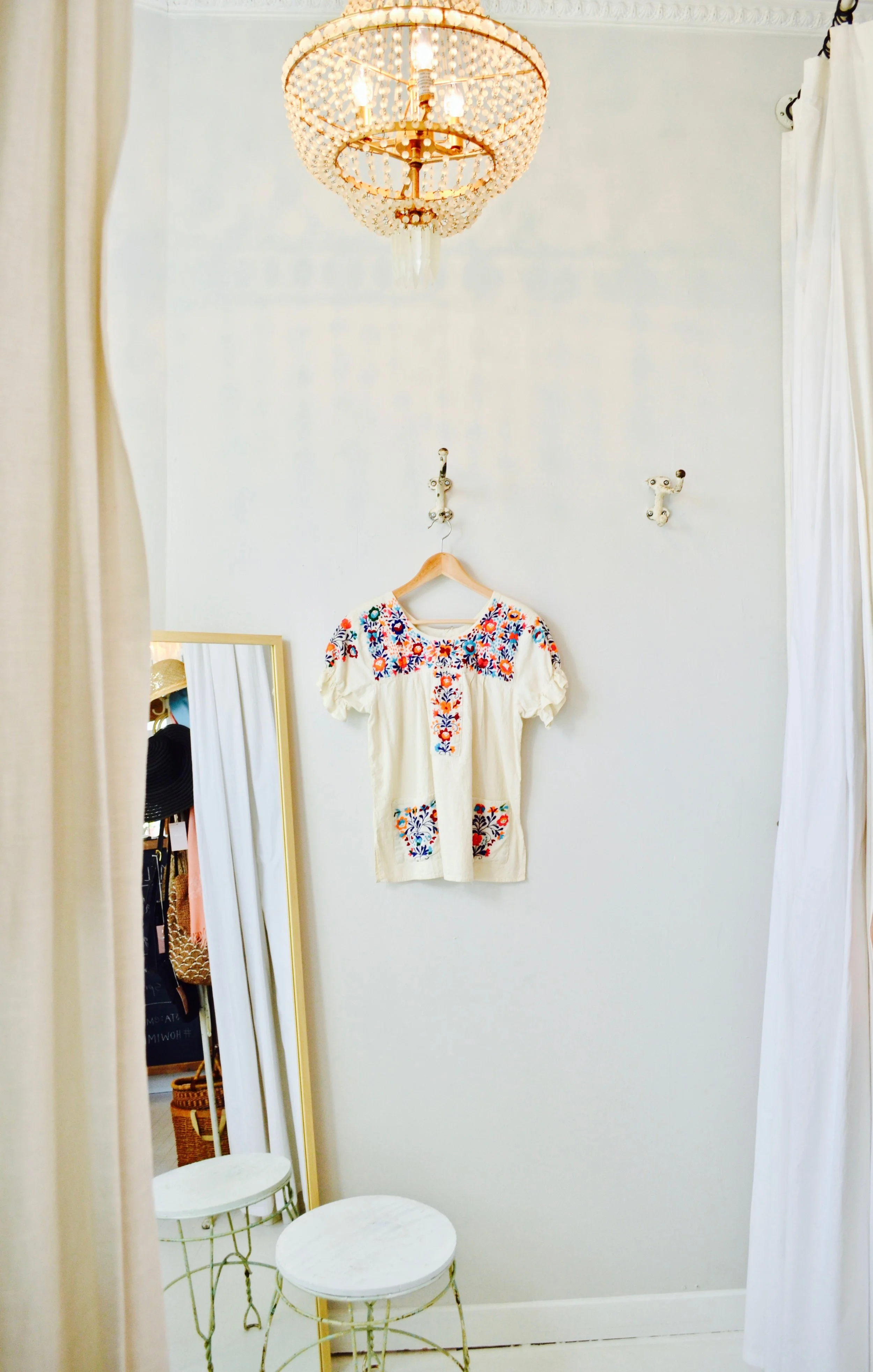Featuring a 1940's Vibrant Embroidered Peasant Blouse With Pockets; $105 (I'm obsessed with this!)