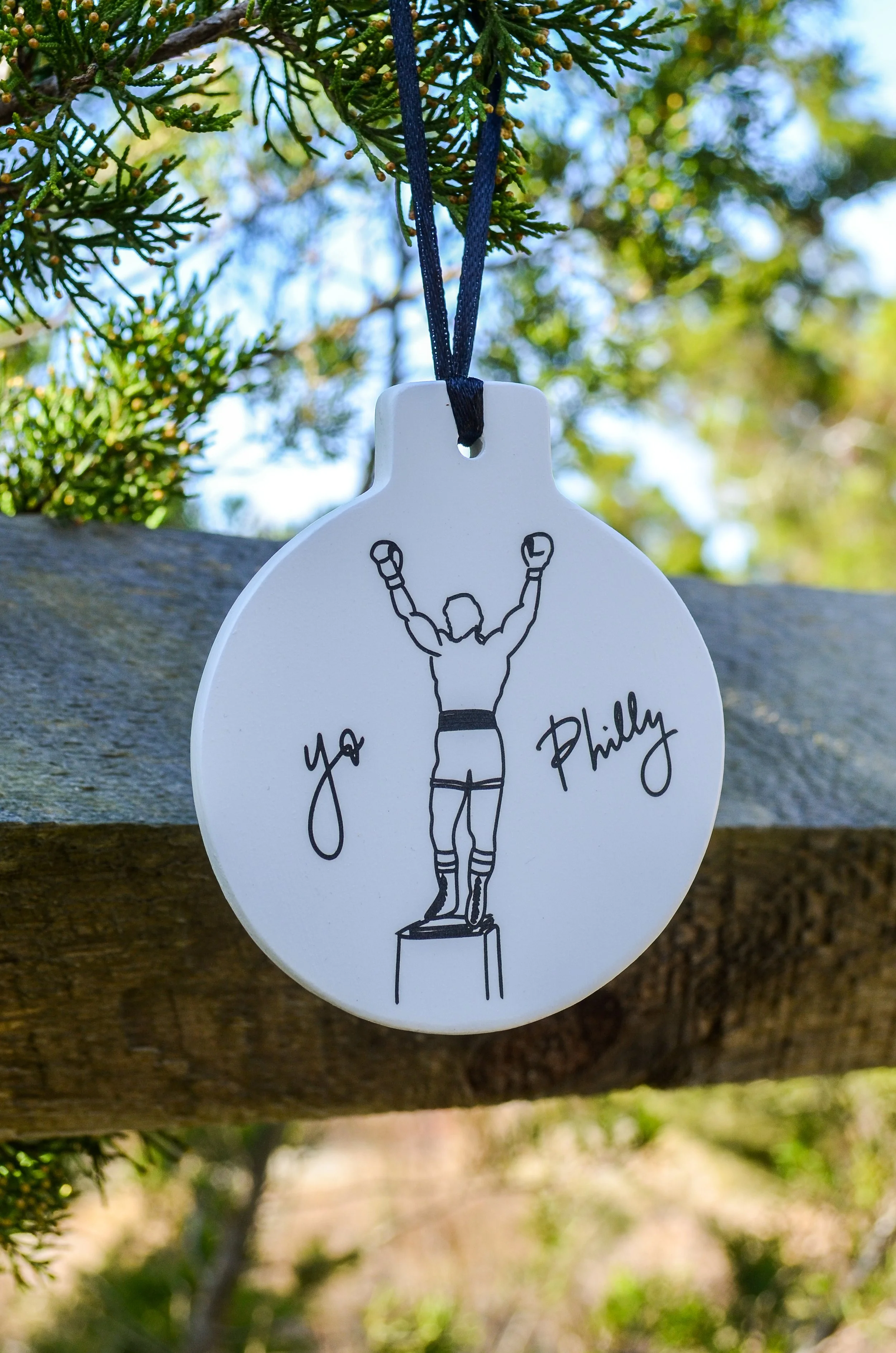 Girl Holding a Pen Yo Philly Ornament