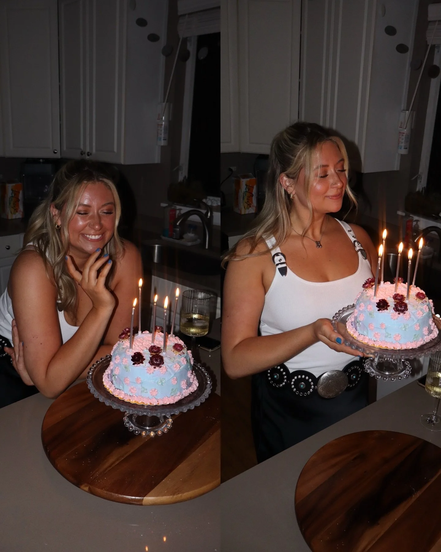 a gal &amp; her birthday ice cream cake❤️&zwj;🔥🎀🪩🎂🌹