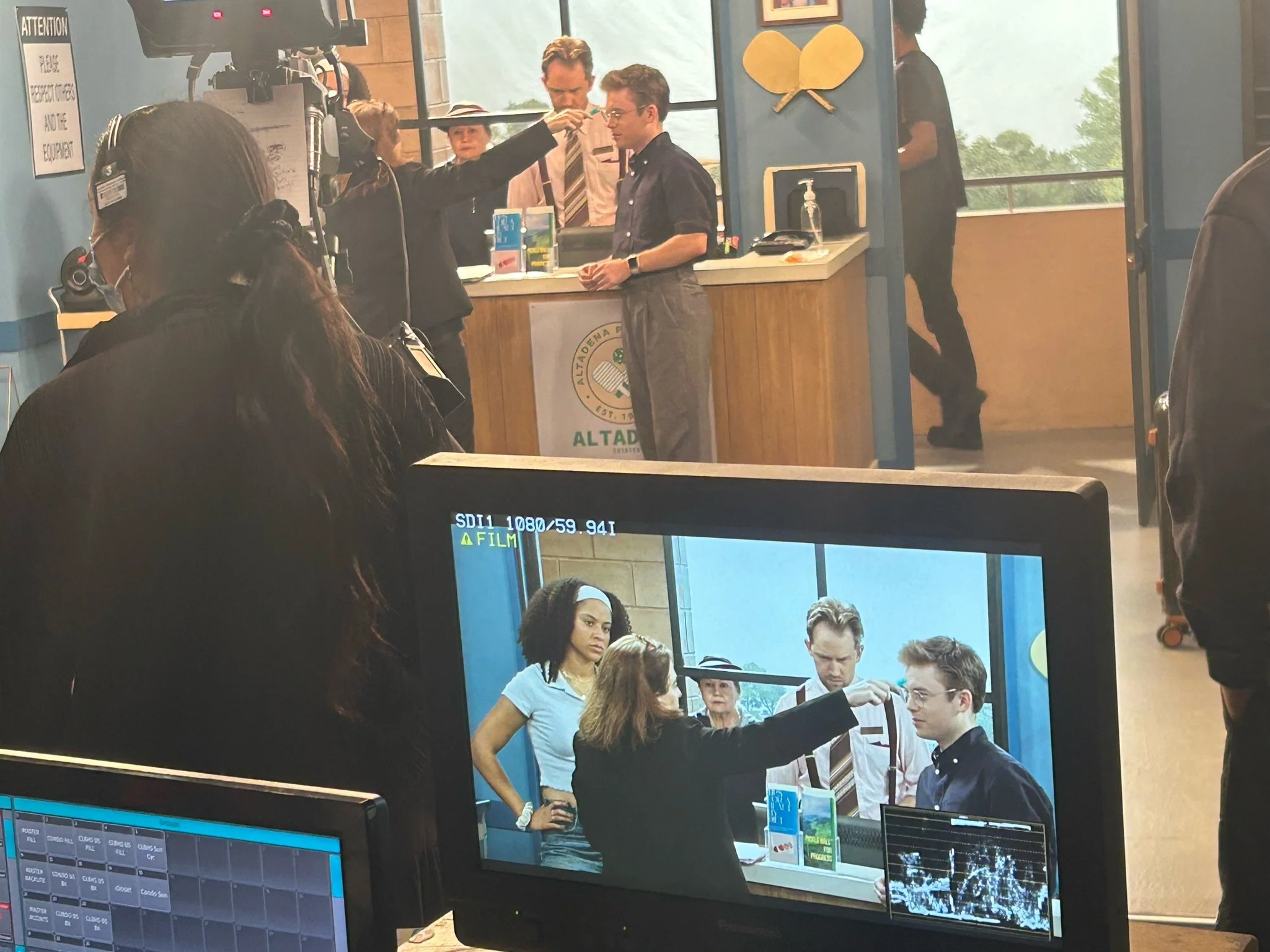 Jessica Redish directing on the set of the Sitcom Pickled.JPG