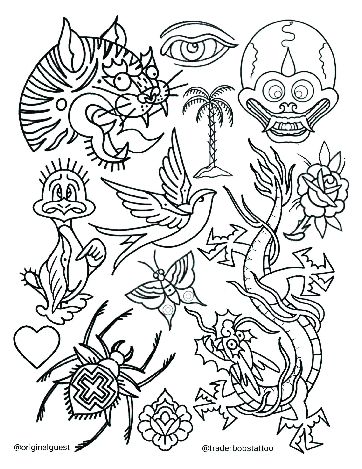 COLORING PAGES — Trader Bob's Tattoo