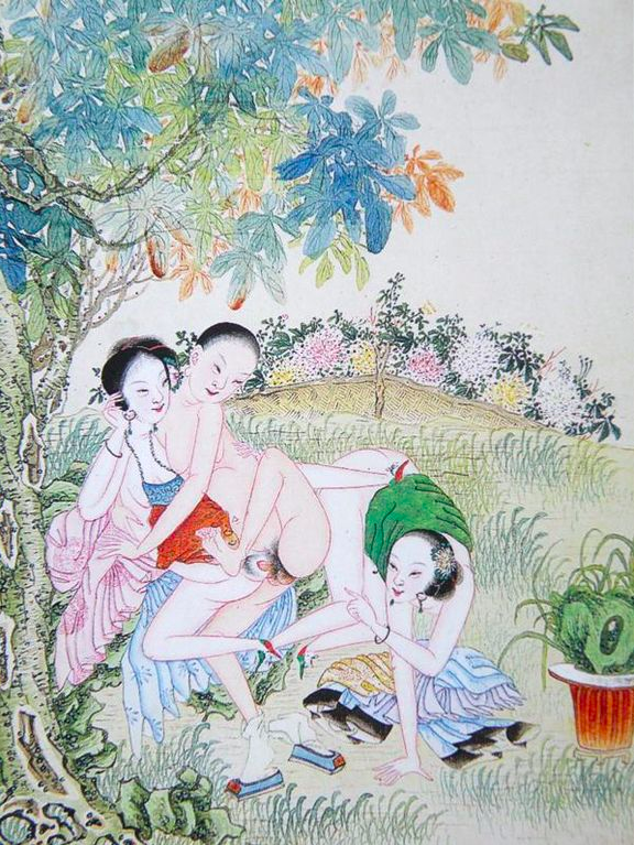 man with two women.