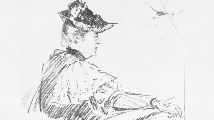 Sketch Illustration of Lizzie from the trail.