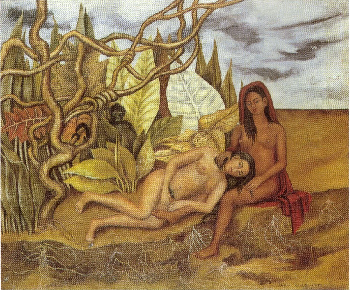 Two nudes in a forest , 1939.