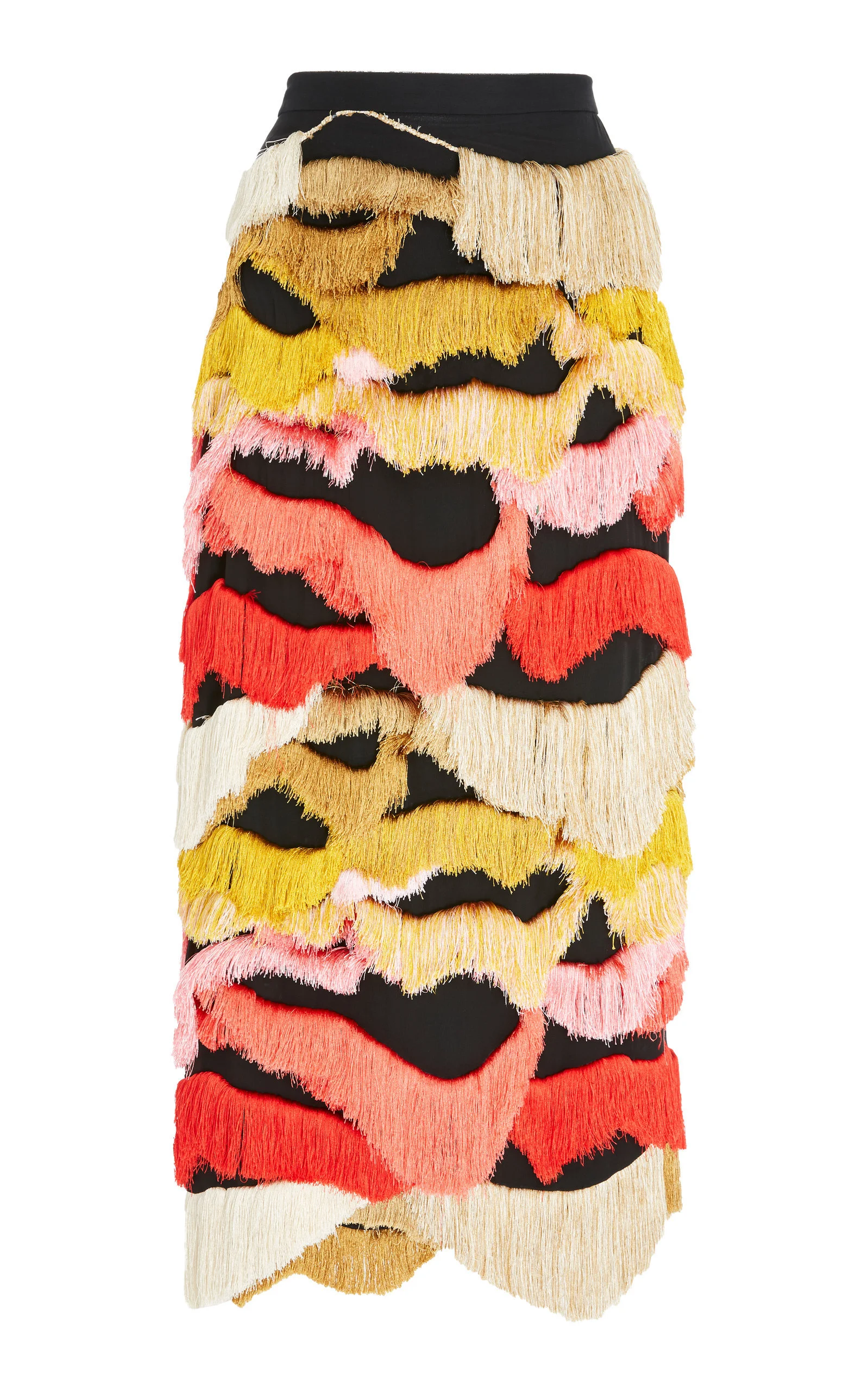 Rachel Come Caposhi Fringe Pencil Skirt