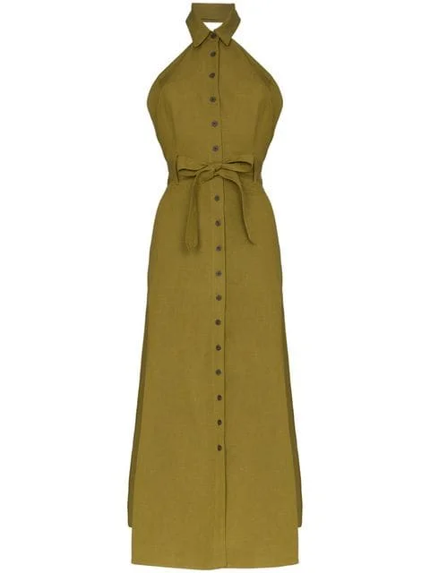 Mara Hoffman Tencel and Linen Halter dress