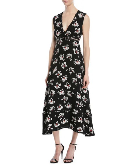 Proenza Schouler Hook & Eye Midi Dress