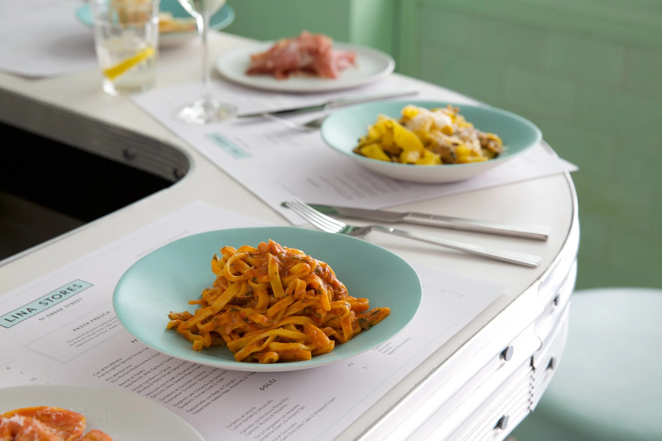 I love sitting on the bar, chatting to the staff, watching the dishes being prepared, seeing delicious pastas being served