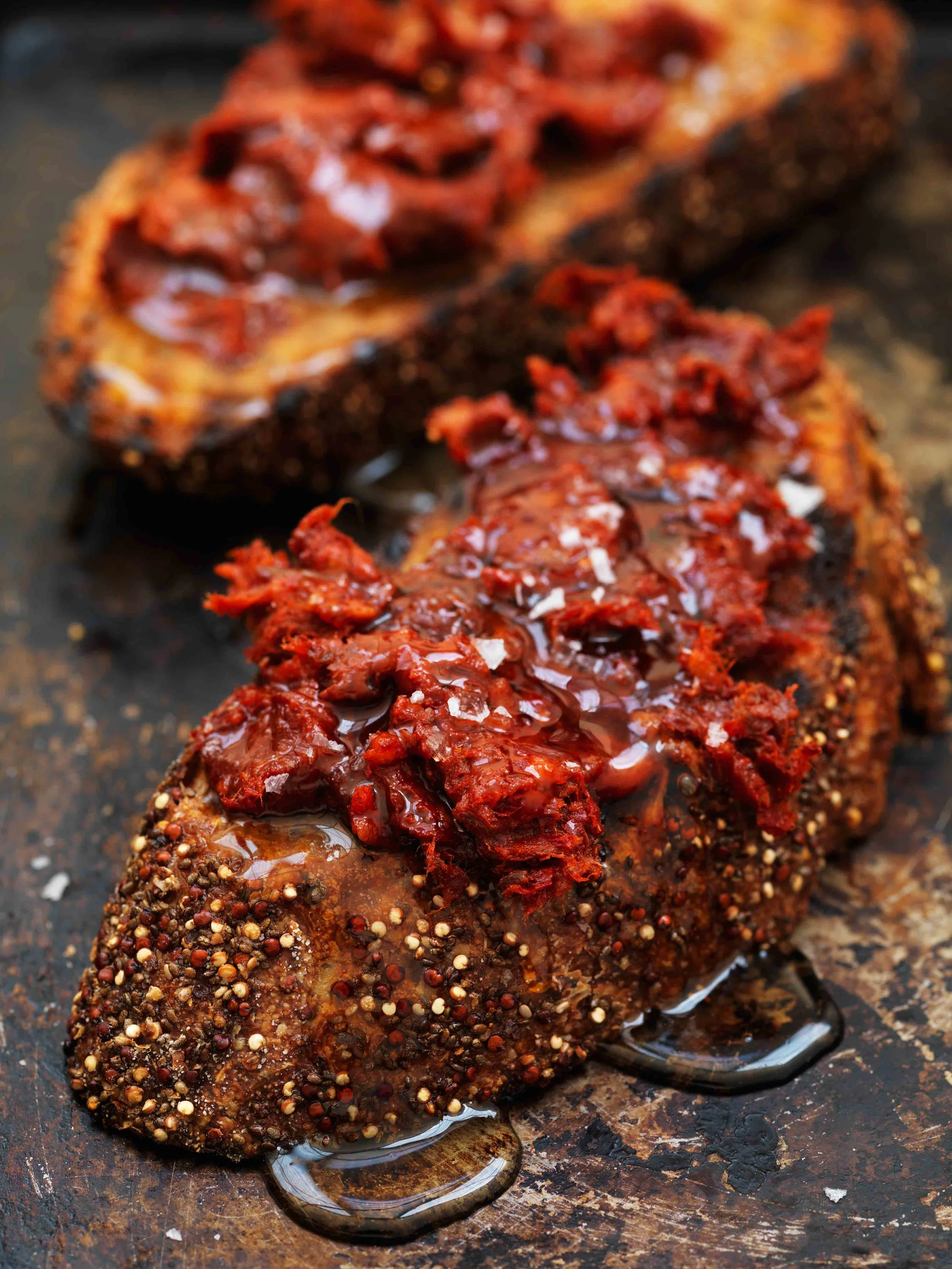 Fresh n’duja bruschetta