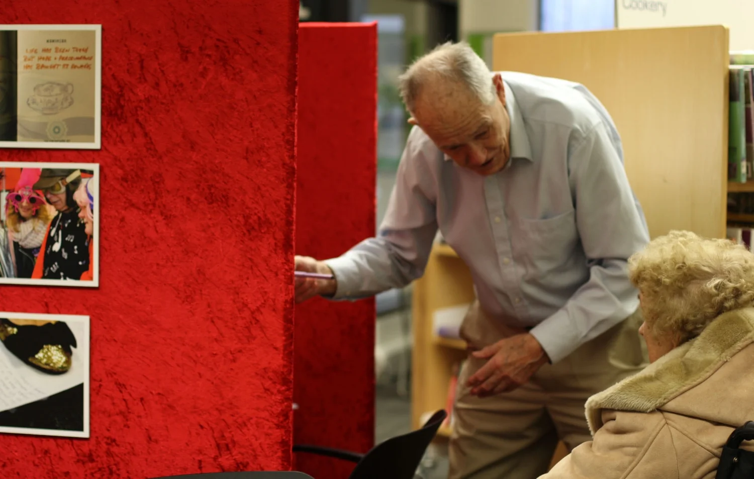 The Passport Booth situated in the library