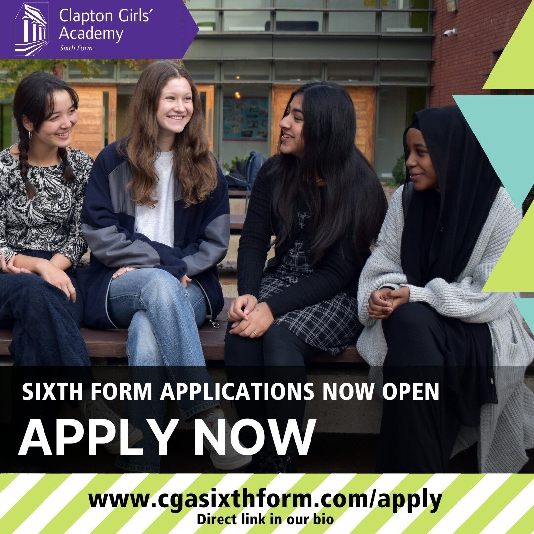 Applications to join CGA Sixth Form next September are now open - We are excited to give you the very best experience, ready for that very bright future ahead!

Click the link in our bio to apply today 😀

#sixthform #claptongirlsacademy #london #fur