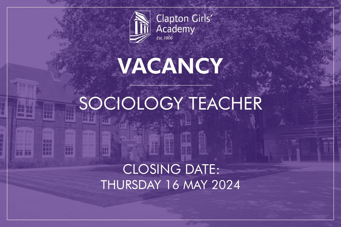 Do you have the experience and knowledge to teach KS4 &amp; KS5 students Sociology? Then don't miss this opportunity! 👩&zwj;🏫

Please click the link in our bio for more information or to APPLY NOW! ⬆️

#vacancy #jobalert