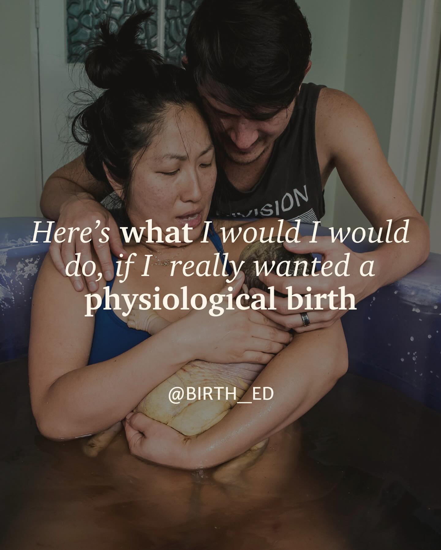 Here&rsquo;s what I would I would do, if having a physiological birth was important to me.

Research shows that &gt;80% of women would LIKE to plan for a straightforward vaginal birth. 

But the maternity system isn&rsquo;t set up to support it and t
