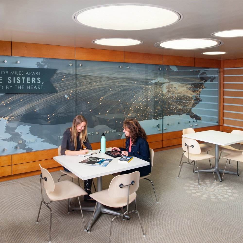 Longwood University Stubbs Hall Signage Graphics Iconograph