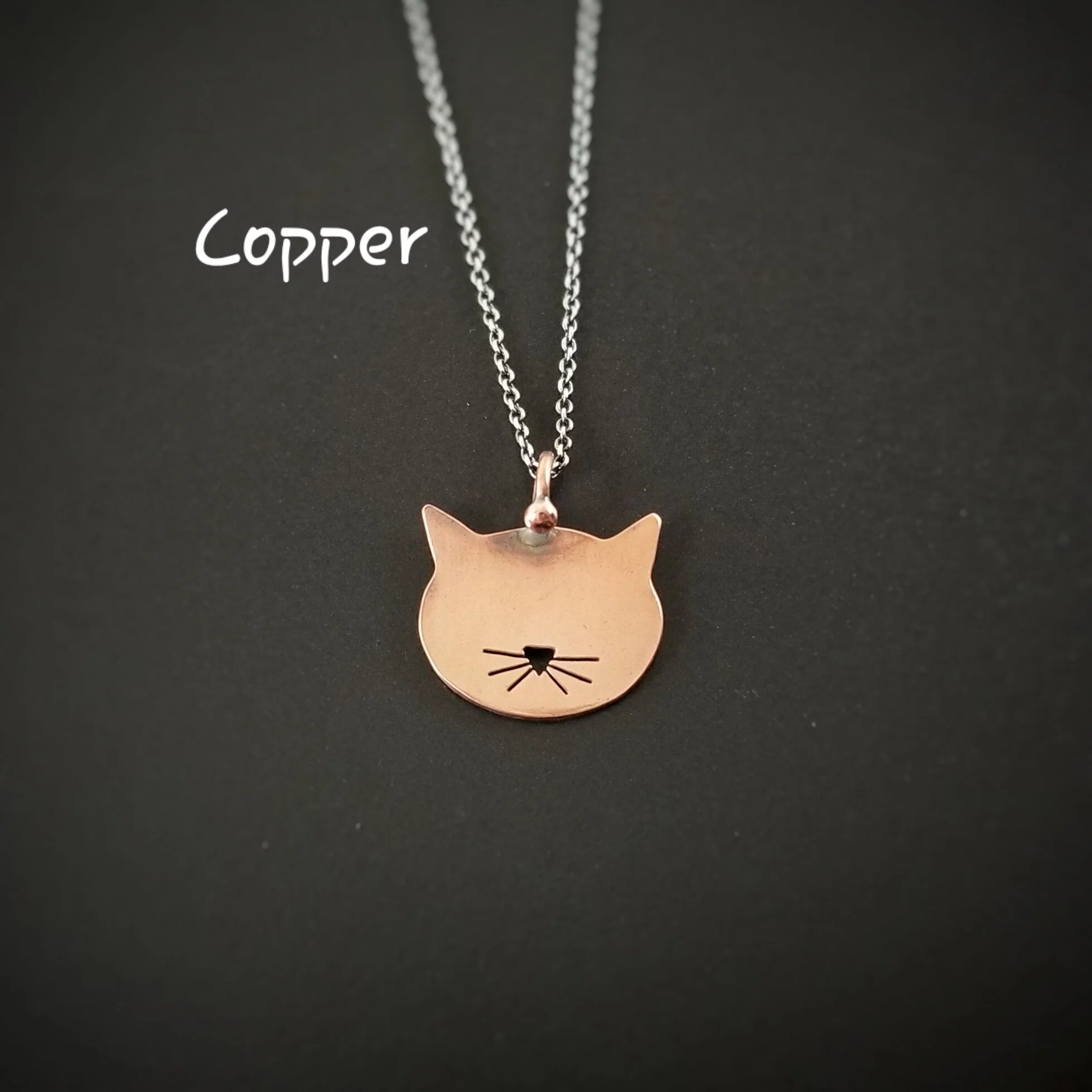 cat face necklace