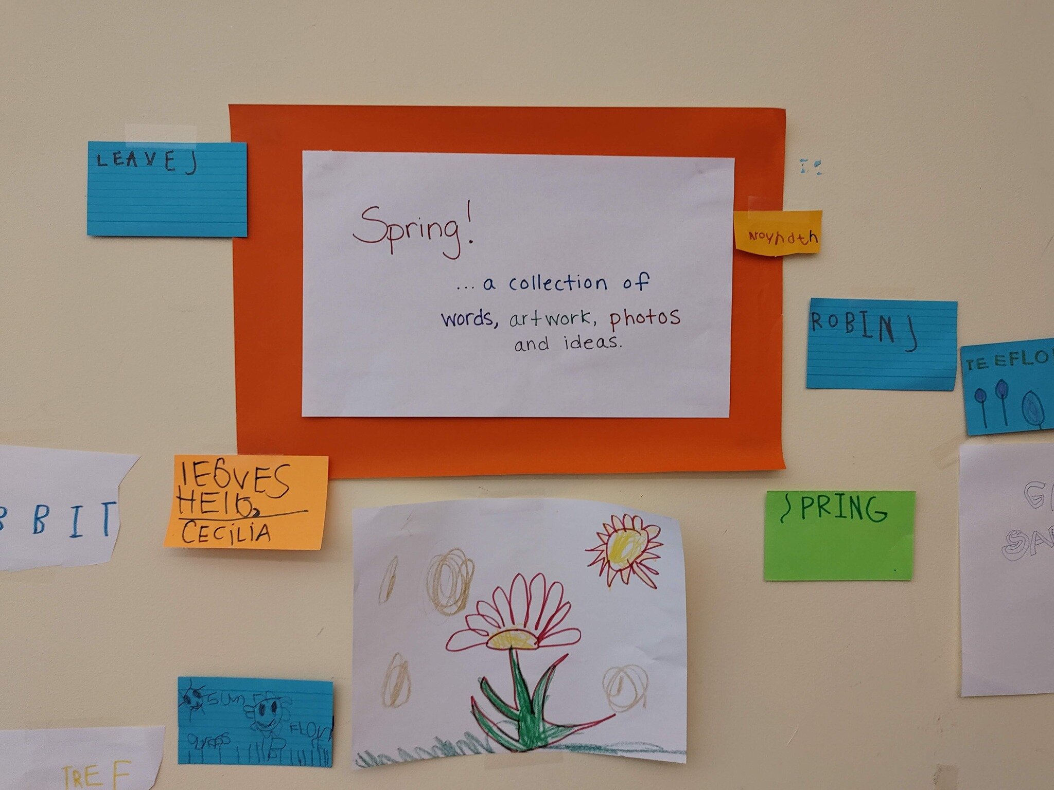 Ice storms and blizzards have made Maine weather feel a little less like spring.

But preschool students are reminding us of the season to come.  Children have been collecting words and artwork that make them think of spring!