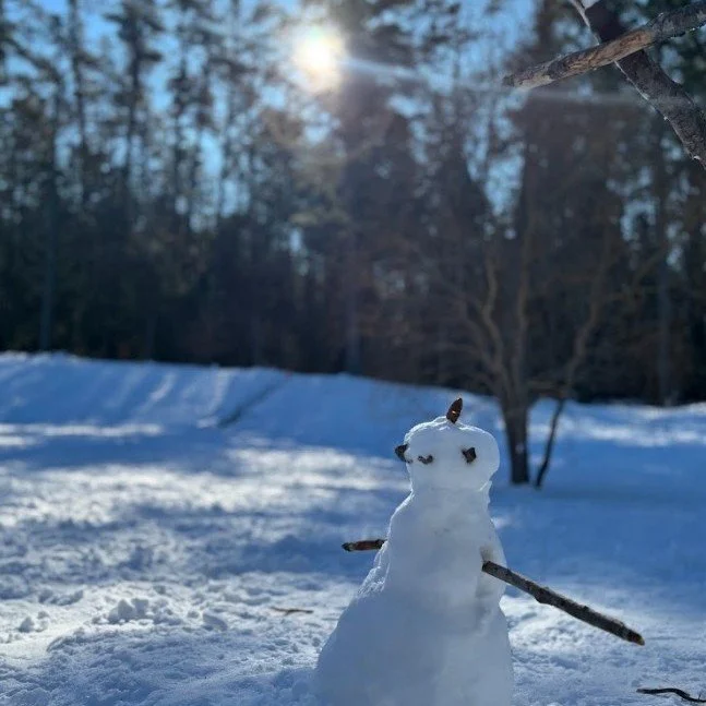 Just the right kind of snow this week for making snow-friends big and small ❄️❄️❄️