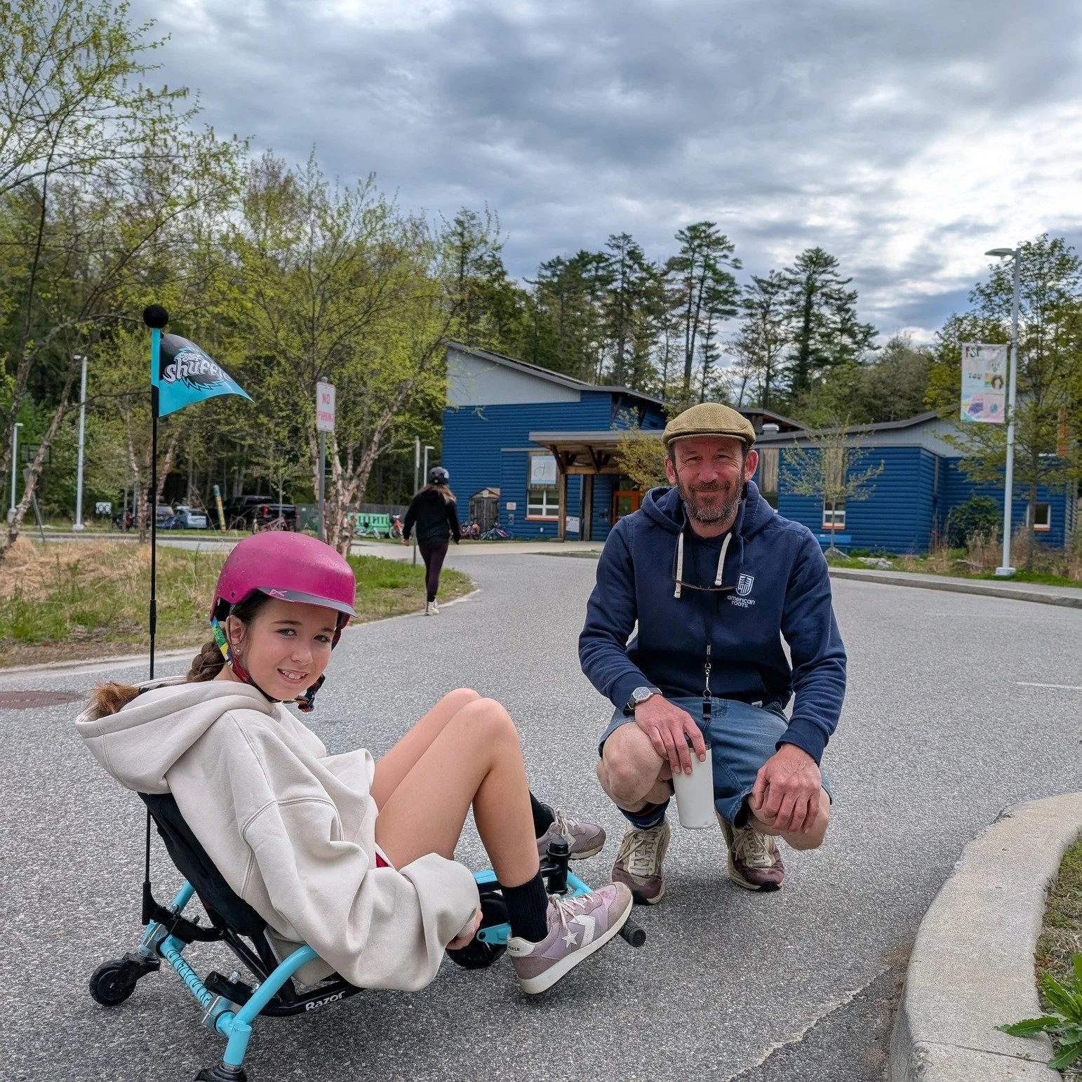 A big shout-out to PSE teacher, Billy, for organizing another Wheel Fun Week at FSP.  Last week, whether you were on a bike, a scooter, roller blades, or a skateboard...it was wheel-y fun! 

Building skills riding together: around the front circle, o