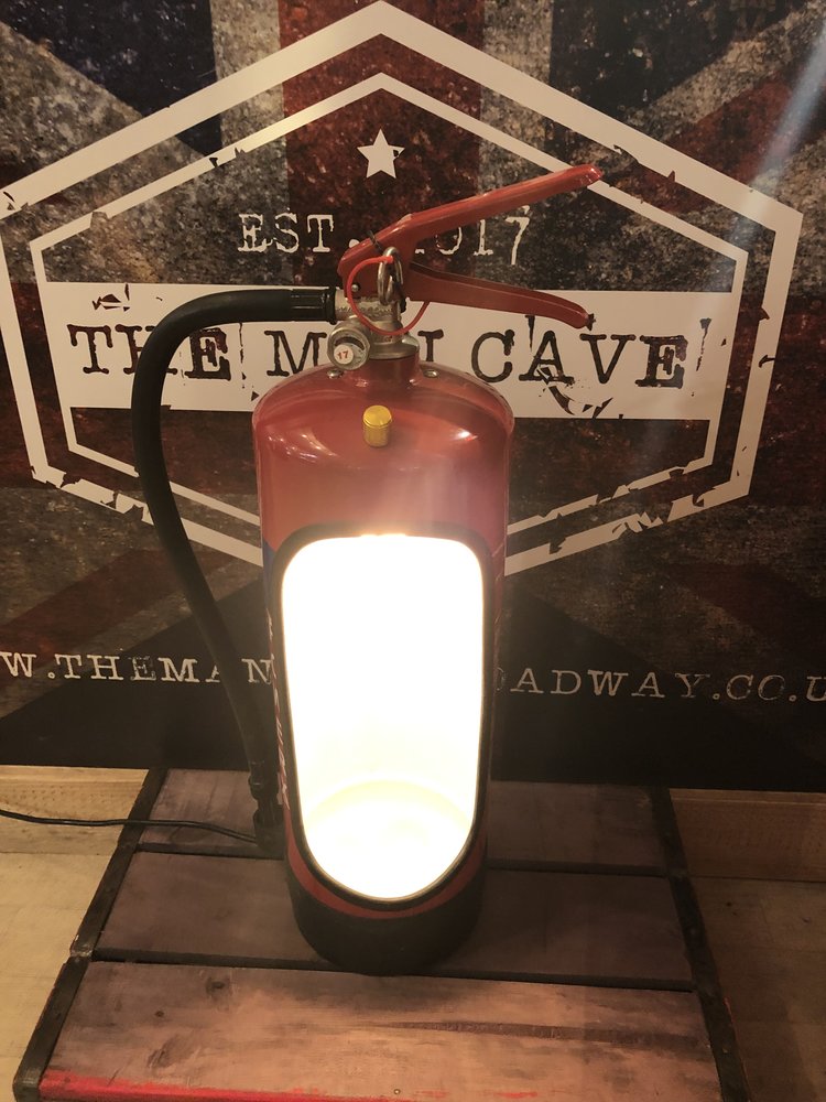 The Man Cave Broadway, How Do You Make A Fire Extinguisher Lamp