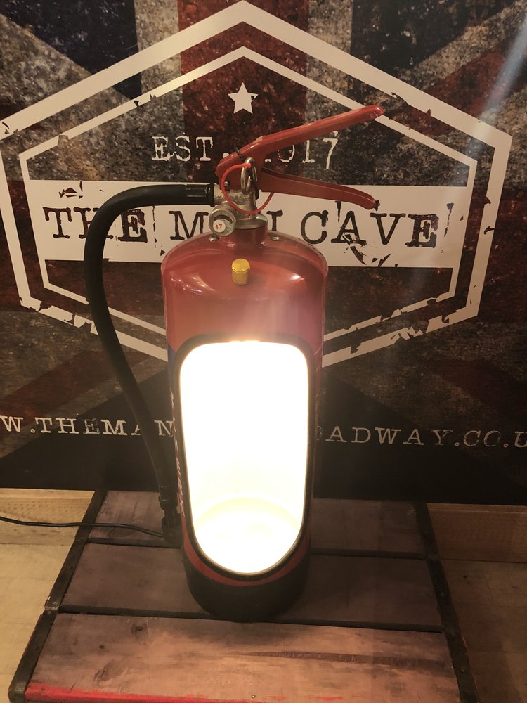 The Man Cave Broadway The Man Cave Broadway, How Do You Make A Fire Extinguisher Lamp