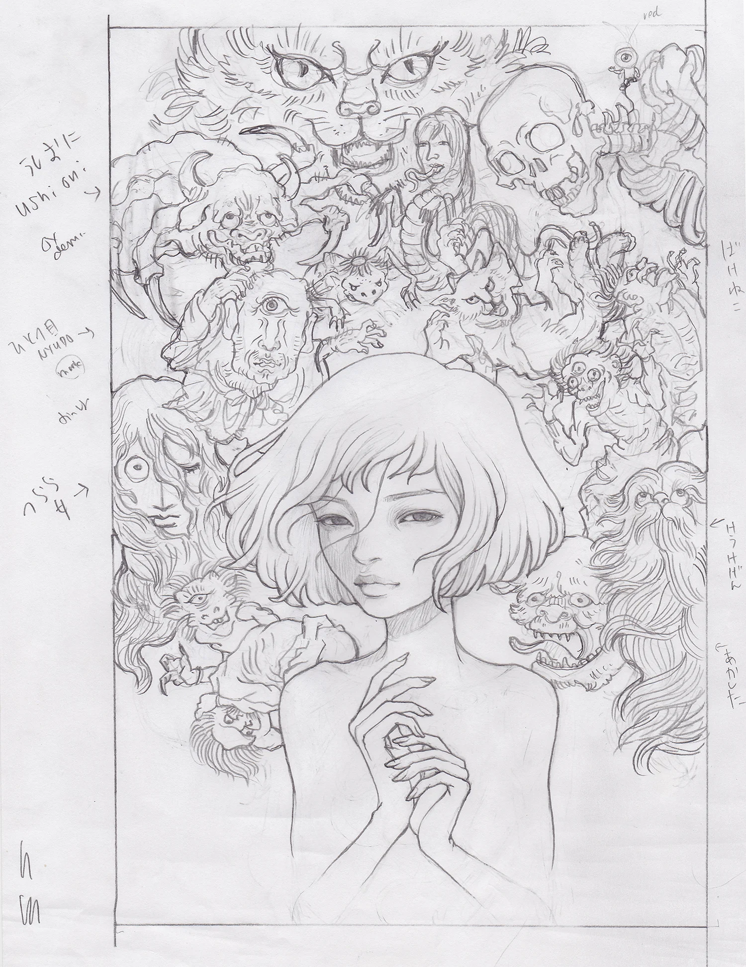 sketch for mural at Long Beach Museum of Art, Pow! Wow! Longbeach! 2015. Long Beach, CA. US.