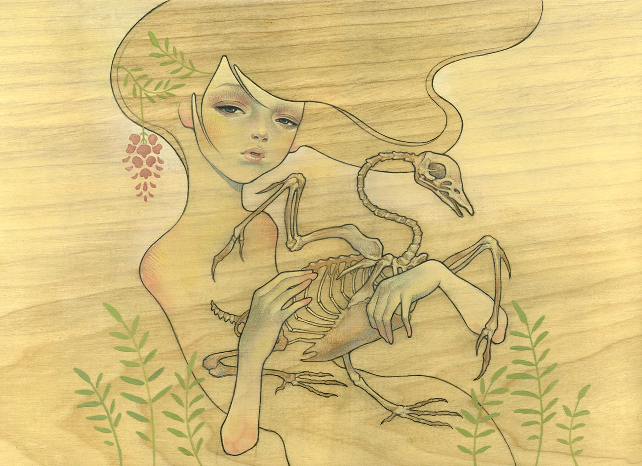 11"x16" oil and graphite on wood panel. 2006. 'Venus' at Roq La Rue Gallery. Seattle, US.