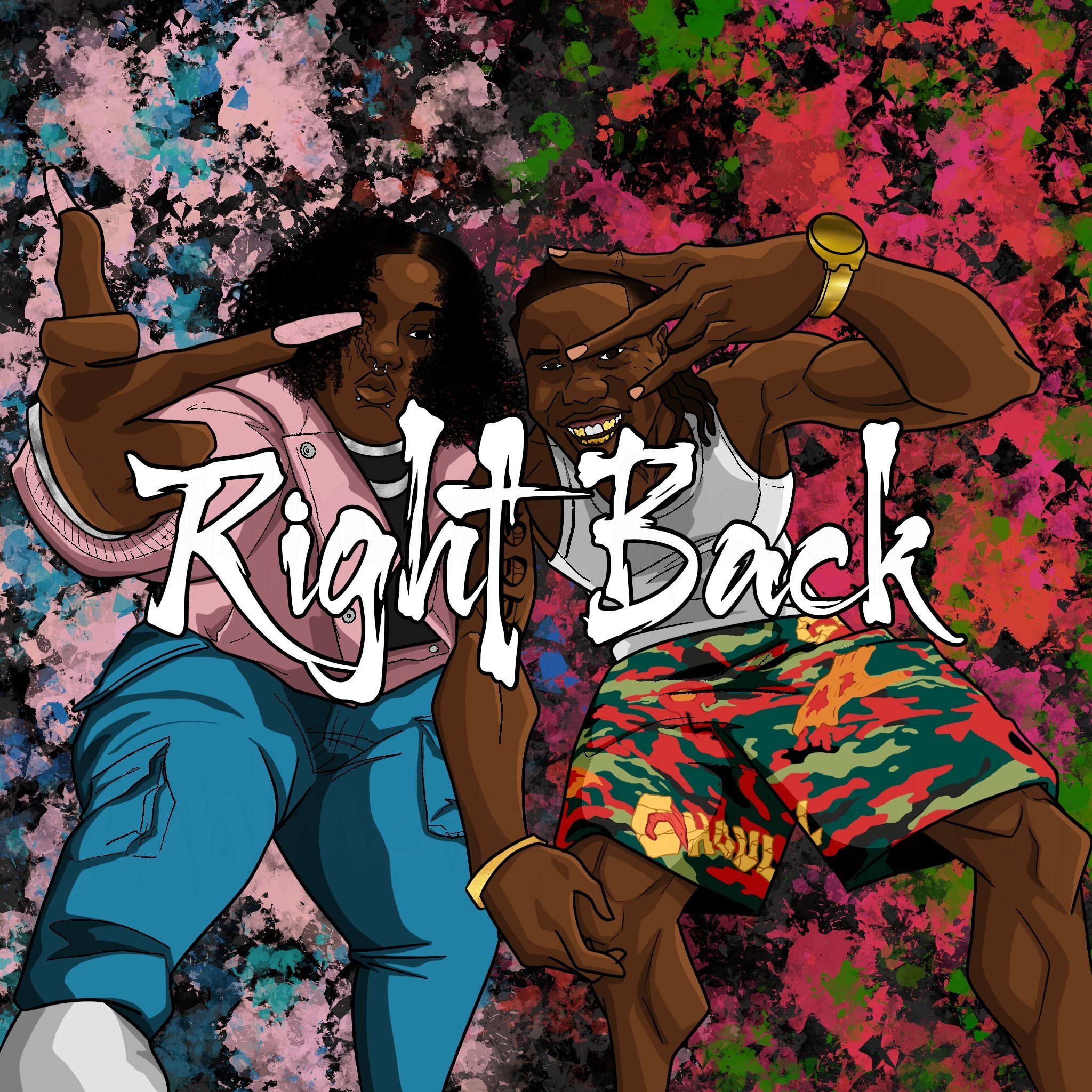 “Right Back” single cover for Gh0ul