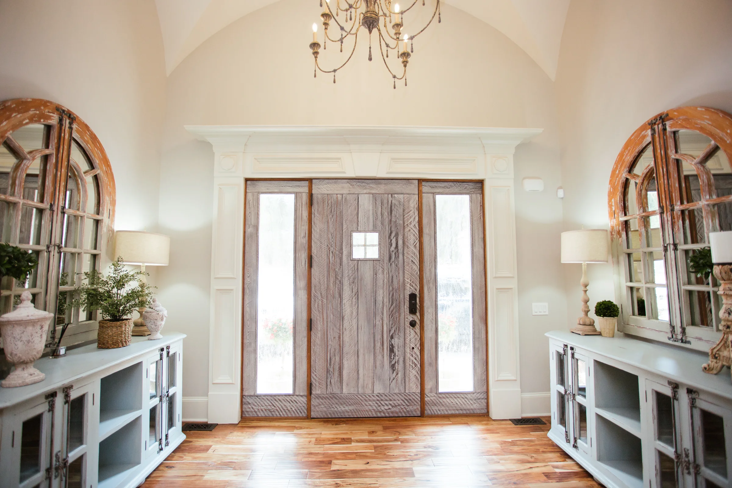 Custom Distressed Wood Entry Door