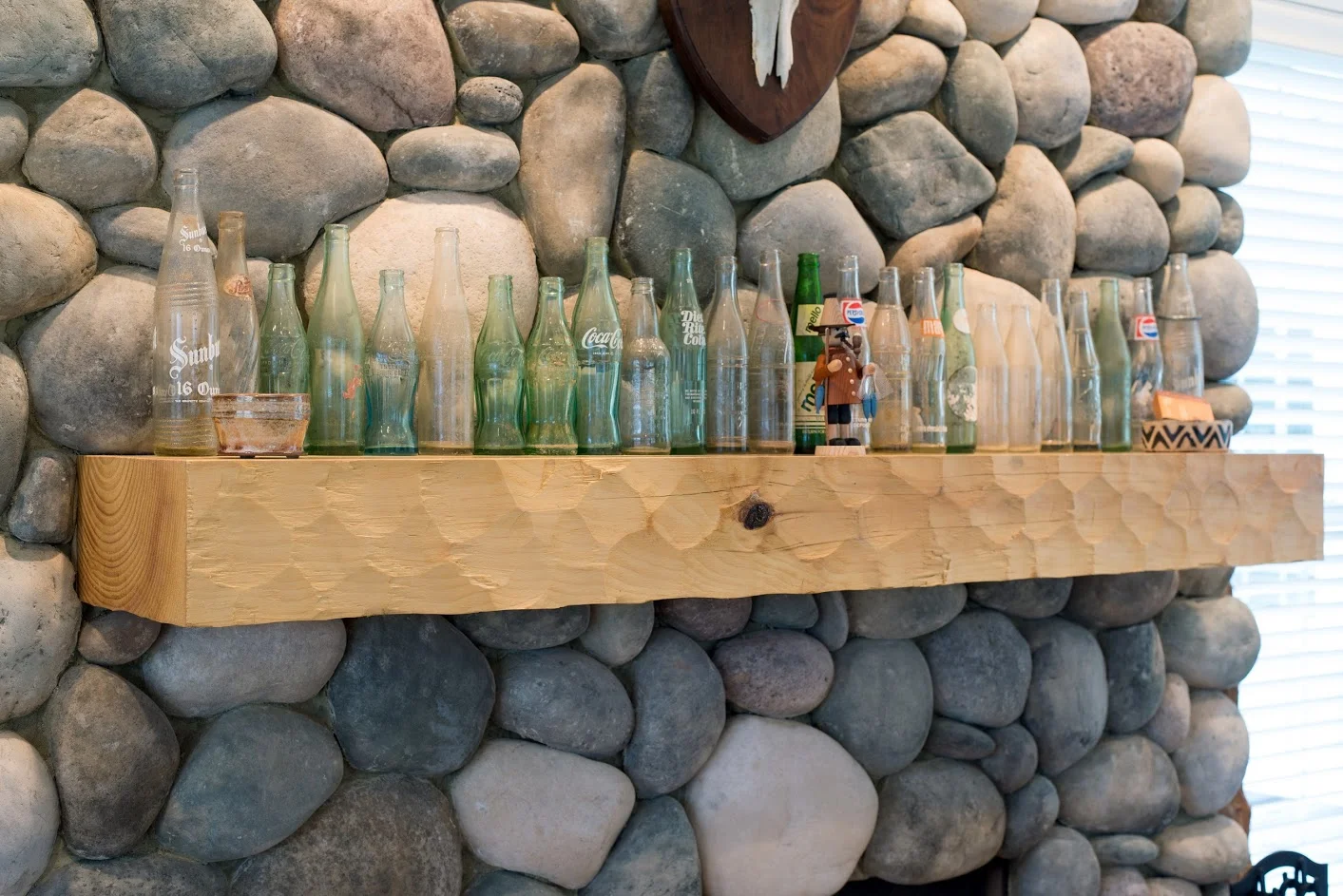 Textured Timber Fireplace Mantel