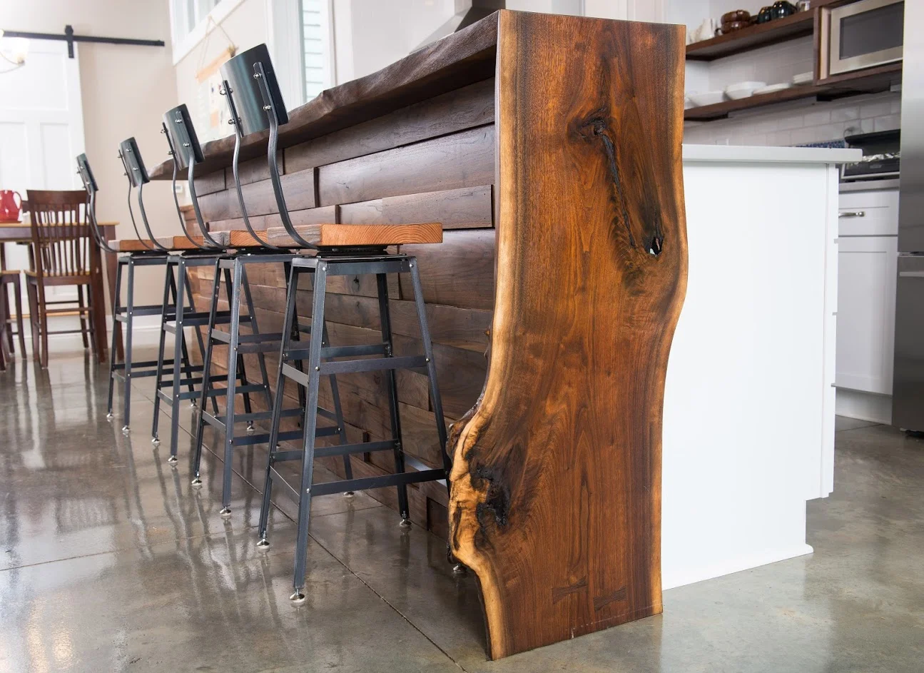 Live Edge Black Walnut Kitchen Island