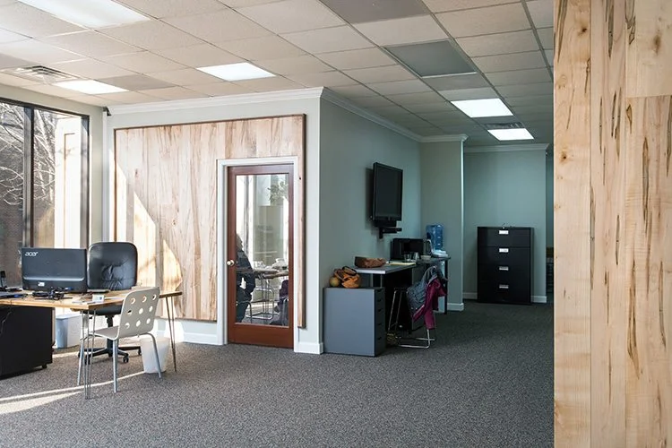 Ambrosia Maple Flooring as an Accent Wall