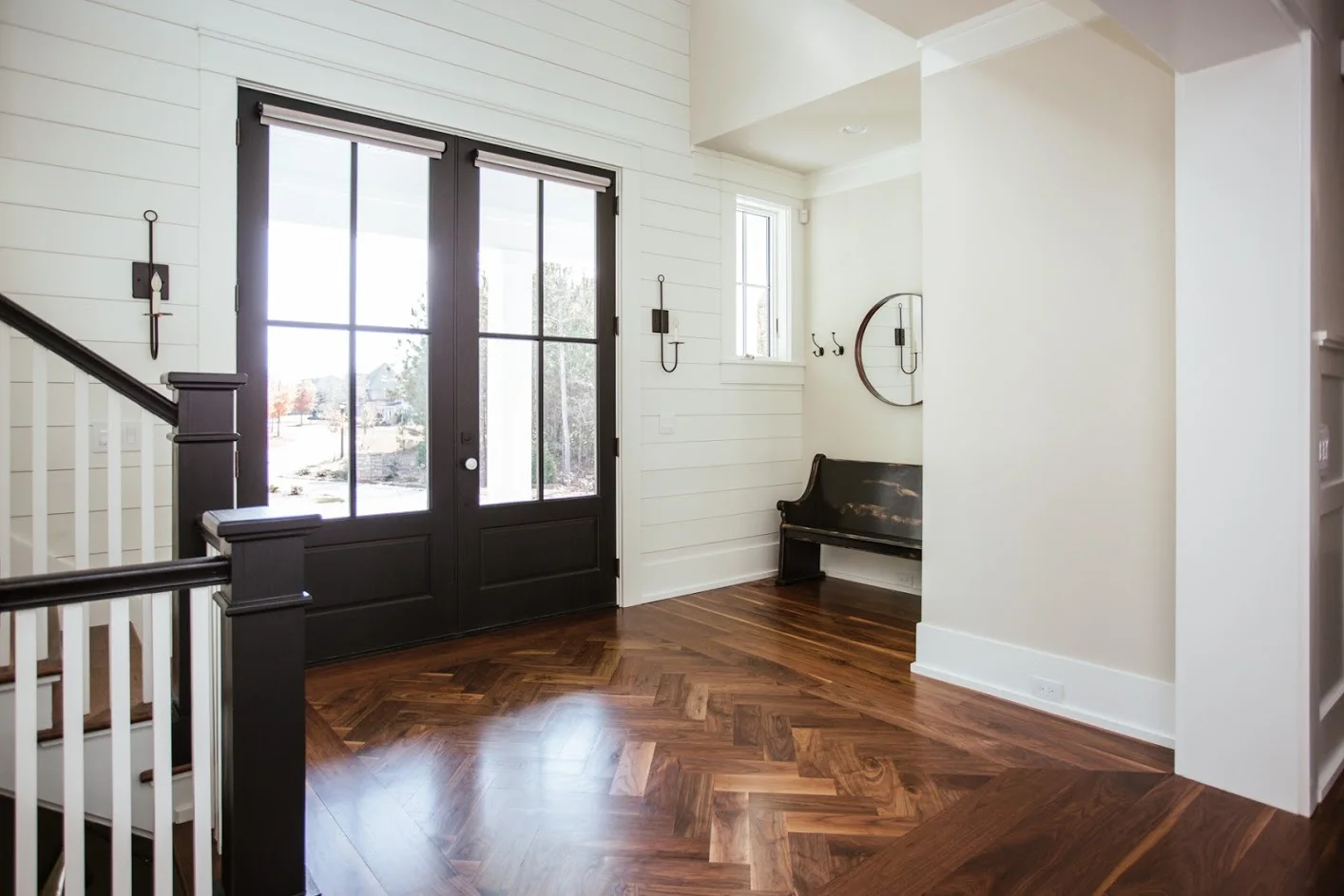 Black Walnut Herringbone Flooring