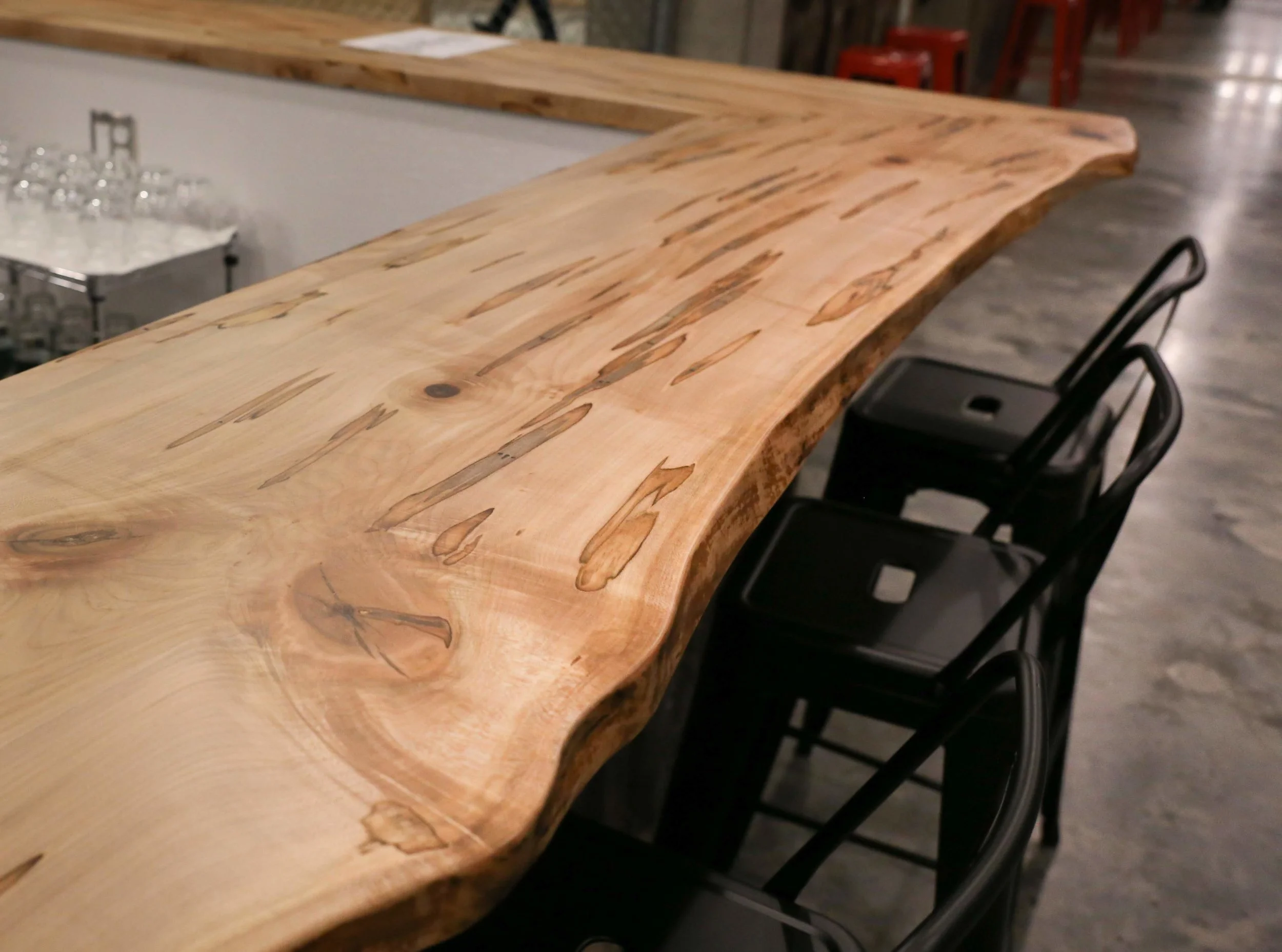 Live-edge Ambrosia Maple Countertop