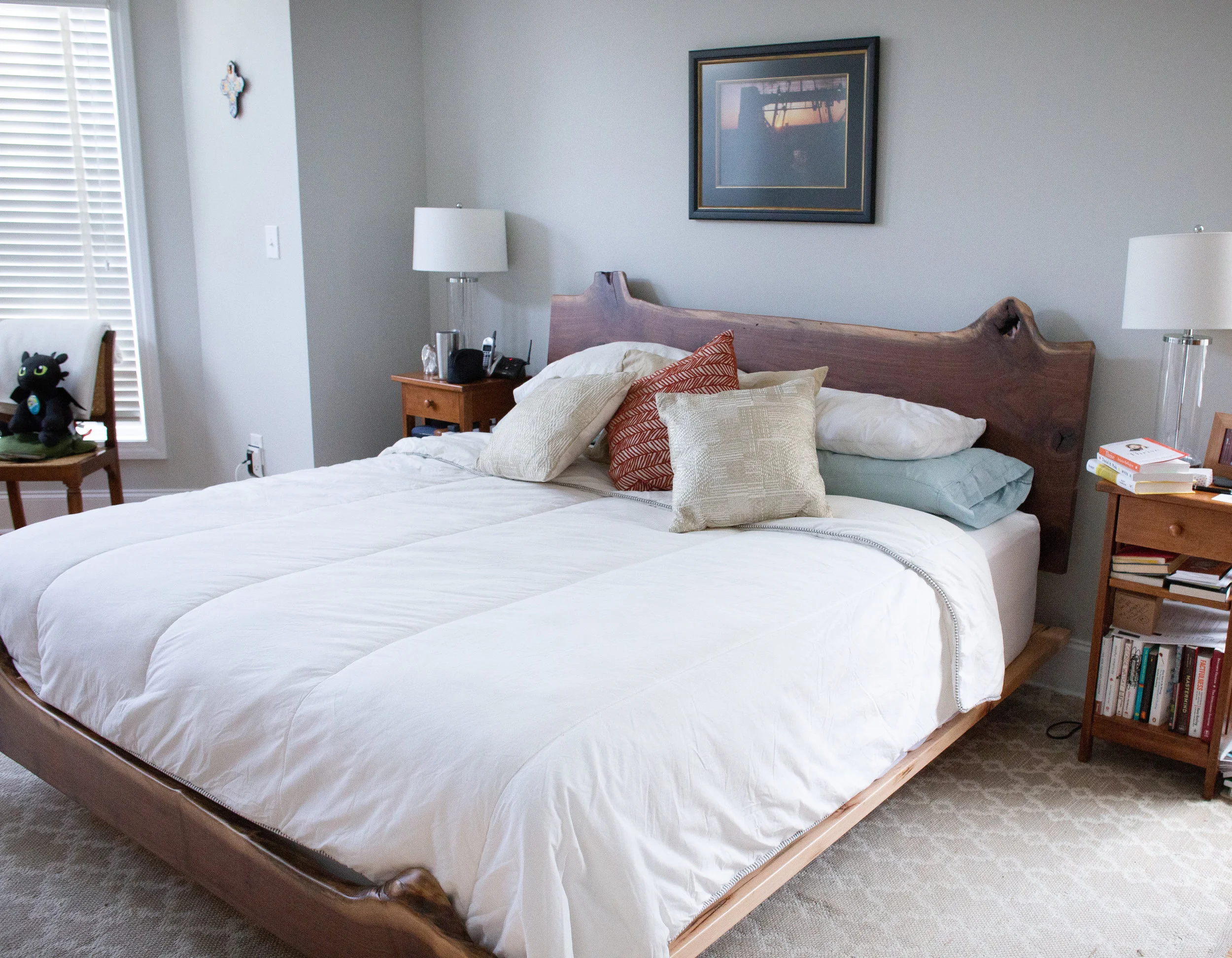 Live-edge Black Walnut Bed
