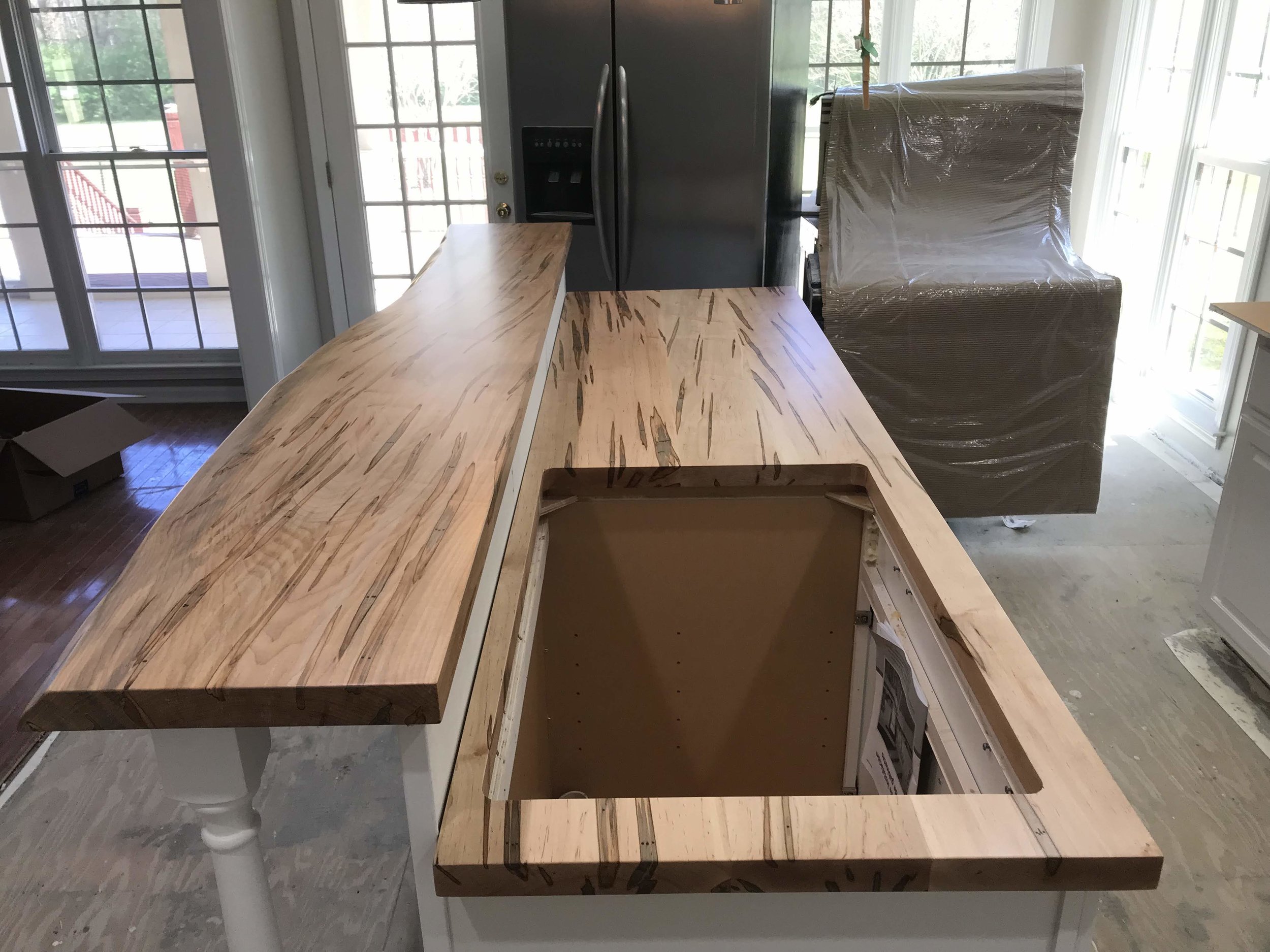 Live-edge Ambrosia Maple with Conversion Varnish