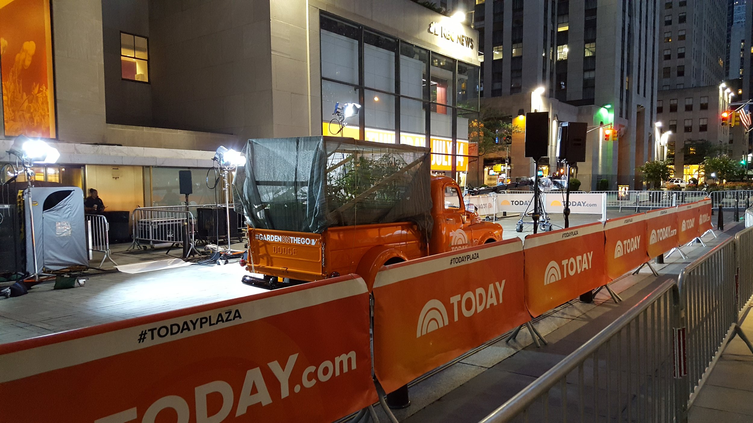 Early morning on the set of The Today Show, Rockefeller Center NY.