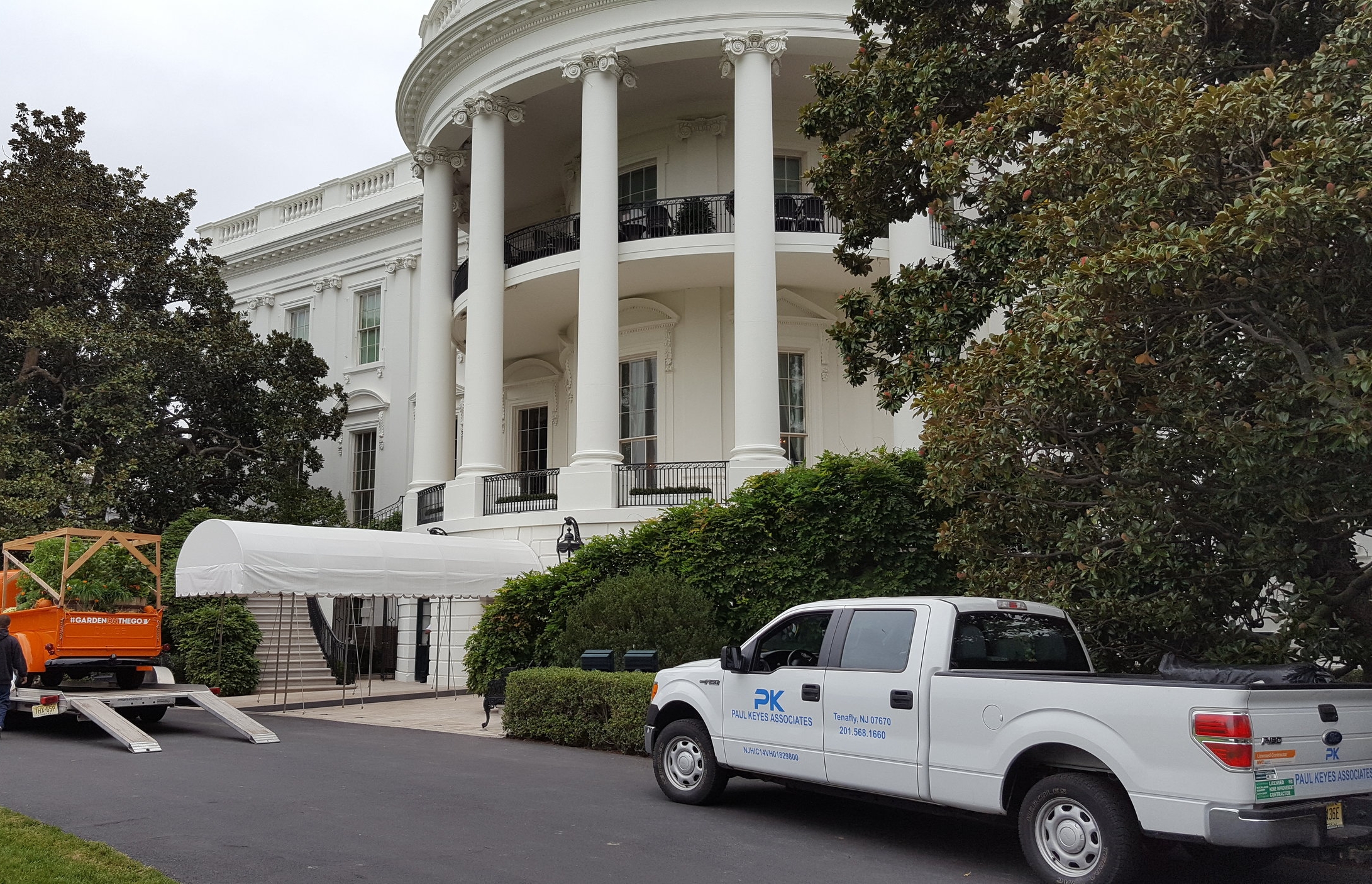 Proud to have our truck parked at the back door of the The White House for delivery.