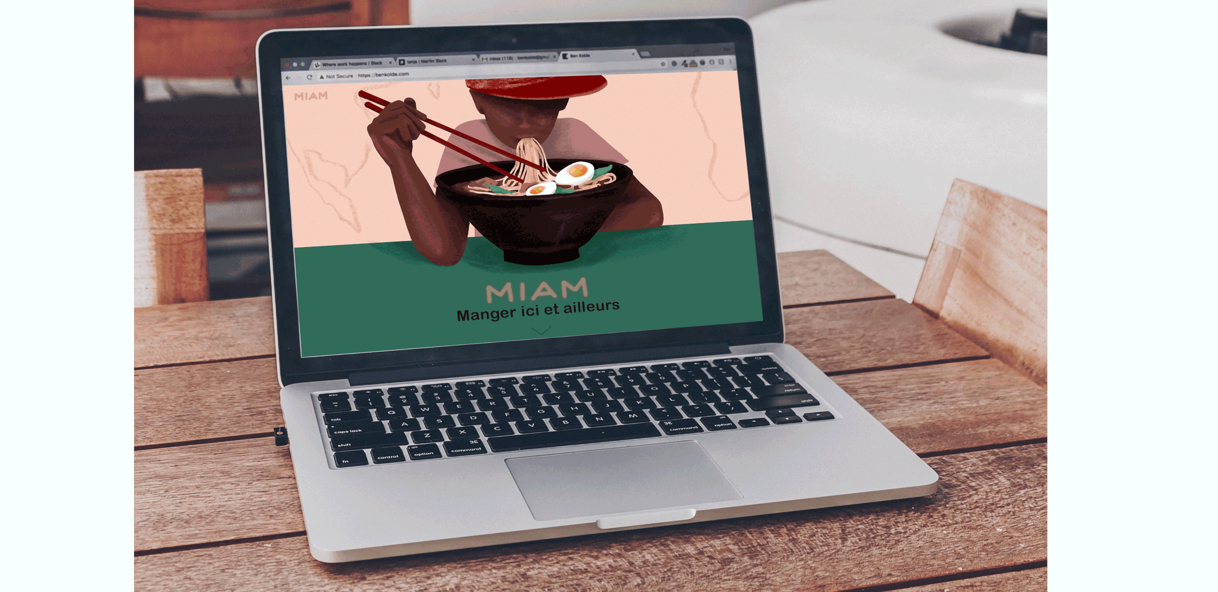 Individual illustrations: A South African boy tasting Japanese ramen A Japanese girl trying a Mexican burrito A French girl discovering an Ethiopian dish
