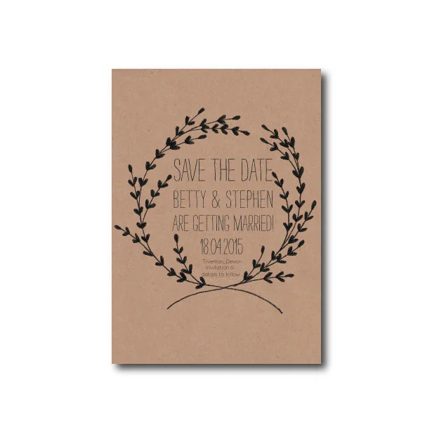 Whimsical Wreath Save the Date - A6