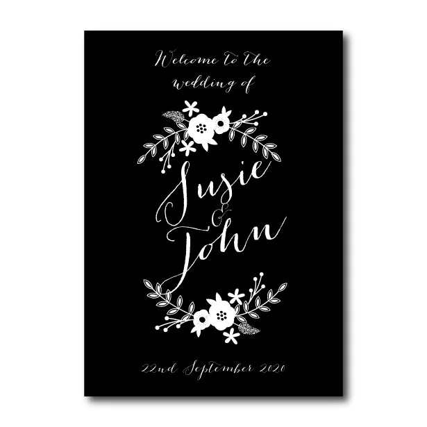 Chalkboard Welcome Sign - A1 or A0
