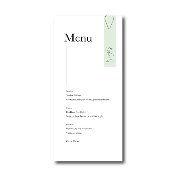 Minimalism Menu - DL with place name