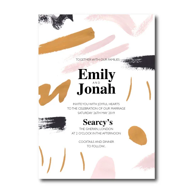 Brush Marks Invitation - A5 or 5x7