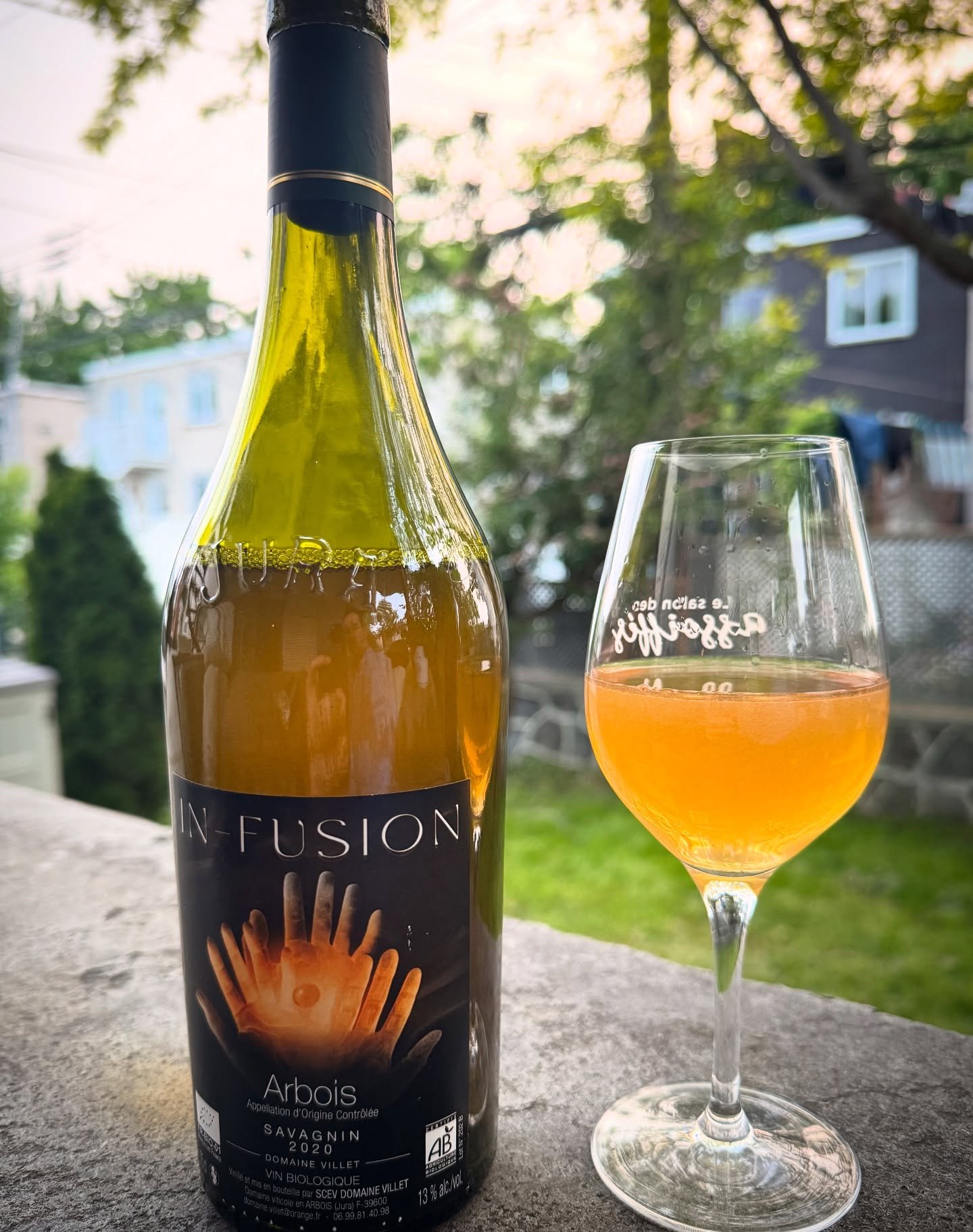 INFUSION&rsquo;20 DOMAINE VILLET 
Savagnin qui provient du coteau expos&eacute; plein Nord de La Mailloche.
Mac&eacute;ration de Savagnin&rsquo;21 sur le jus de 2020, Elev&eacute; dans des foudres de 1000L, le vin a &eacute;t&eacute; ouill&eacute; af