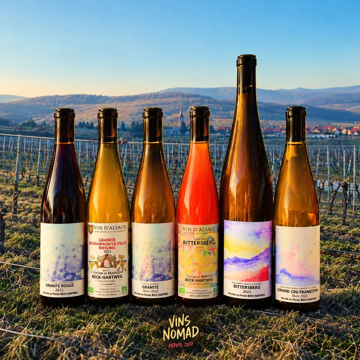 Les canons de Florian @beckhartweg sont arriv&eacute;s au Qu&eacute;bec. 

En Alsace, sur la commune de Dambach-la-ville, Florian r&eacute;alise des vins en agriculture biologique, sans sulfites ajout&eacute;s. 
Sur ces terroirs granitiques, les vins