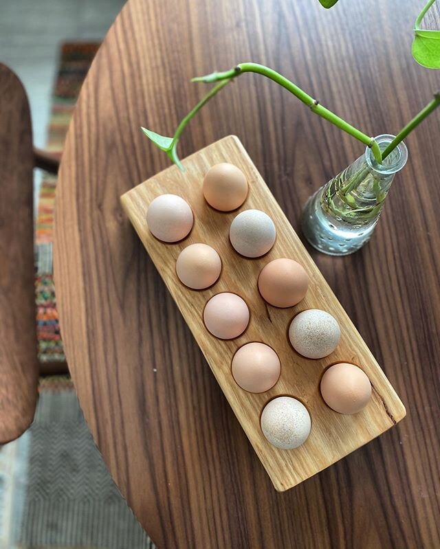 Should I sell these egg holders? Anyone want one? How about some fresh eggs? #chickenking #homestead #furnituremaker #homedecor #eggs